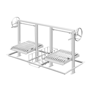 Máquina rotativa profesional no eléctrica para <span class=keywords><strong>parrilla</strong></span> de pollo, <span class=keywords><strong>parrilla</strong></span> sin humo con rejilla en forma de V ajustada y cesta de <span class=keywords><strong>brasas</strong></span> - Product Image 2