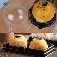 Boîtes à gâteaux en plastique transparent PET recyclé écologiques Yuxuan, emballages pour muffins, dômes individuels pour gâteaux de lune, sushis, aliments pour bébés
