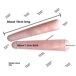 Bâtonnet de <span class=keywords><strong>jade</strong></span> poli en quartz rose naturel Xiuyu, pierre brute, artisanat en cristal, ornements pour le visage et les yeux, pour l'exportation - Product Image 5