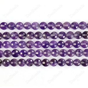 8mm New Bulk Facettierte flache runde Tigerauge Edelstein Perlen, Münze Stein Perlen Strand für DIY Braceteds Herstellung - Product Image 6