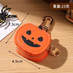 Pumpkin <b>Coin</b> Pouches Wallet PU Leather <b>Coin</b> <b>Purse</b> with Keychain Leather <b>Coin</b> Pouch Gifts for Women - Product Image 3
