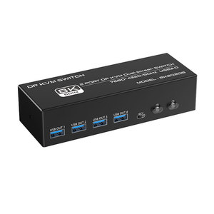 FJ-8K202DB FJGEAR 7680*4320 @ 60Hz 2 cổng dp Màn hình kép <span class=keywords><strong>KVM</strong></span> chuyển đổi Hỗ trợ USB3.0 phiên bản hiển thị Cổng màn hình kép <span class=keywords><strong>KVM</strong></span> chuyển đổi - Product Image 2