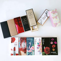 Boîte cadeau rigide en papier kraft de luxe personnalisée, matériaux recyclés, fermeture magnétique, ruban en éponge pour l'emballage de rouge à lèvres et de cosmétiques