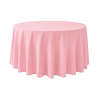 Nappe ronde en polyester solide personnalisée pour mariage, restaurant, banquet