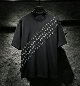 T-shirt imprimé pour homme à manches courtes, col rond, coupe classique, en jersey de coton, style streetwear, tricoté - Product Image 5