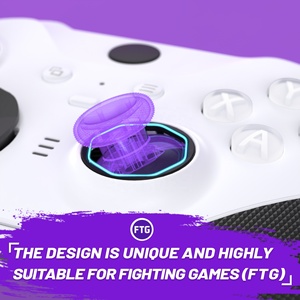 Bâtons octogonaux de remplacement noirs redessinés avec anneaux d'accentuation pour manette Xbox Series X/S, coque version EXtremeRate ASR - Product Image 6