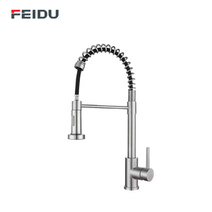 <span class=keywords><strong>Robinet</strong></span> de cuisine FEIDU moderne de luxe à poignée unique, chromé, en acier inoxydable, à montage sur plan, avec extension <span class=keywords><strong>flexible</strong></span> extractible - Product Image 1