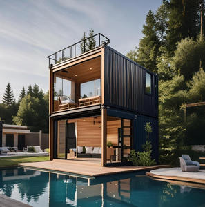 20 40 feet <span class=keywords><strong>villar</strong></span> tùy chỉnh 2 stroy prefab container nhà hiện đại <span class=keywords><strong>Modular</strong></span> sang trọng có thể tháo rời có thể gập lại khách sạn container nhà - Product Image 1