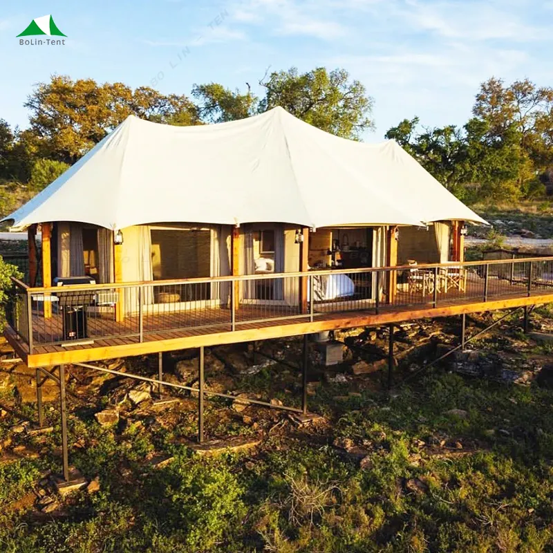 Original Design High Quality Cozy Glamping Tent Luxury Safari Tent Family Holiday Tents With Bathroom
