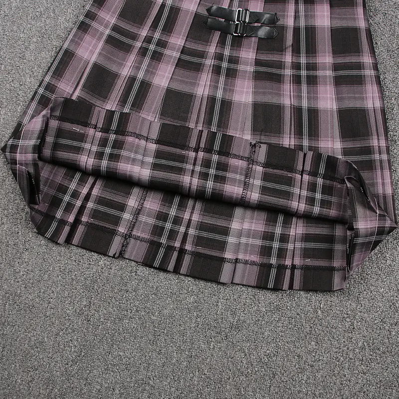 Japanese Cute Pleated Girls School Uniform For Scooter Tennis Skater Plaid Mini Skirt