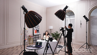 Kit d'éclairage pour diffusion en direct Tianmei Factory Wholesale, lumière vidéo LED 200W avec boîte à lumière et trépied