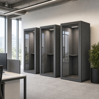 Cabine de bureau insonorisée, cabine téléphonique, espace privé au travail, cabine acoustique, réduction du bruit pour l'aménagement intérieur commercial, personnalisable