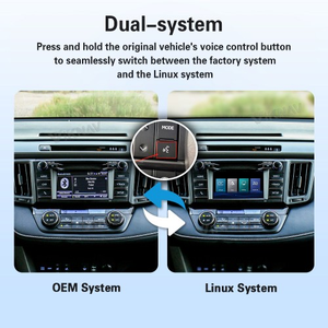 Boîtier décodeur Viknav Linux pour Toyota RAV4 2013-2018, mise à niveau stéréo avec CarPlay sans fil et Android Auto, rétrofit d'écran OEM. - Product Image 4