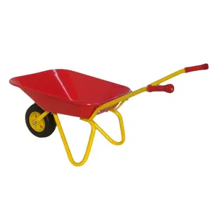 Usine En Gros Petite Roue Brouette Outils De Jardin Enfants Enfants Métal Brouette Sable Jouet Main Chariot Wagon Chariot