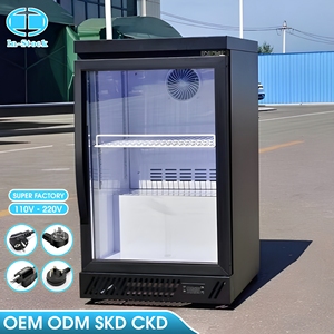 Enfriador de Bebidas Vertical de Una Puerta de Vidrio OEM 88L, Mini Refrigerador Comercial con Ventilador para Bebidas - Product Image 1