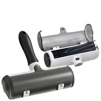Rouleau anti-poils pour animaux de compagnie, brosse double usage pour enlever les poils, adhésif statique, forme arquée, polyester ABS, pour canapés et tapis à la maison