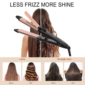 <span class=keywords><strong>Plancha</strong></span> y Rizador de Pelo 2 en 1 con Revestimiento Cerámico, Ajuste de Temperatura Iónico, PTC Eléctrico, Apagado Automático LED, Uso Doméstico Rápido - Product Image 4