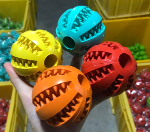 Fabrika doğrudan toptancı diş bakımı diş temizleme dayanıklı doğal kauçuk Pet çiğnemek topu kauçuk köpek oyuncak - Product Image 4