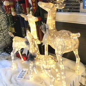 Large <strong>Outdoor</strong> Christmas Motif Lighted Decorative White Deer Elk Ornaments <strong>Light</strong> <strong>up</strong> <strong>Reindeer</strong> Luminous with <strong>Light</strong> for Garden - Product Image 6