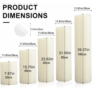 Pilier de table à dessert pliable cylindrique <span class=keywords><strong>pour</strong></span> mariage, colonne romaine en origami, ornements de fenêtre, support de gâteau d'anniversaire réglable - Product Image 6