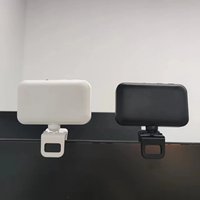 Lampe annulaire LED portable rechargeable 60 LED à clipser, température de couleur réglable (2800-6000K), compatible avec