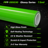 Film de protection de couleur pour véhicule en TPU PPF brillant vert lézard auto-cicatrisant, anti-rayures et anti-jaunissement