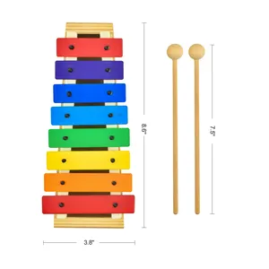 8 Tones Musical Instrument Lovely Xylophone Music Toy Kids Wooden Xylophone Educational Accordion Color Box High 5 8 Scales