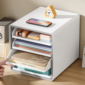 Moderne eingebaute <span class=keywords><strong>4</strong></span> Ebenen Schiebe schublade Büro Dokumente Organizer Aufbewahrung sbox offenen Akten schrank - Product Image 4