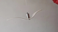 Lustre suspendu moderne pour bar et cuisine, design mouette, en résine blanche, LED, taille moyenne, installation facile XCP52399
