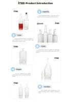 Design 50cc 50ml 375ml 700ml Alcool Whisky Whiksey Tequila Rhum Gin Brandy Spirit Liqueur Vert Vodka Verre Bouteille Oslo