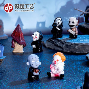 Figuras de Resina de Películas de Terror, Mini Esculturas para Decoración de Escritorio de Halloween - Product Image 1