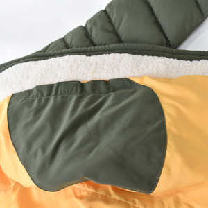 Hommes Vert <span class=keywords><strong>Armée</strong></span> En <span class=keywords><strong>Cuir</strong></span> Véritable Haute Qualité Hiver Doudoune Avec Fourrure Véritable Ligne de Capot - Product Image 5