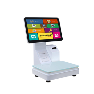 Zhongji màn hình cảm ứng kép kỹ thuật số siêu thị POS quy mô với ai nhãn thực phẩm tươi sống Windows và có trọng lượng quy mô - Product Image 4