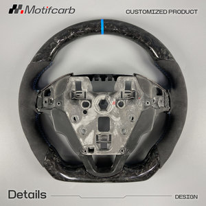 for Ford Mondeo ST-line Hybrid Wagon 2013-2021 Upgrade Customized Blue Design Forged Carbon Fiber Steering Wheel - Product Image 5