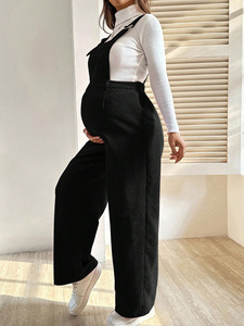 King Mcgreen Star Maternité Automne et <span class=keywords><strong>Hiver</strong></span> Mode Pantalon de maternité avec taille élastique, Salopette ample en velours côtelé - Product Image 4