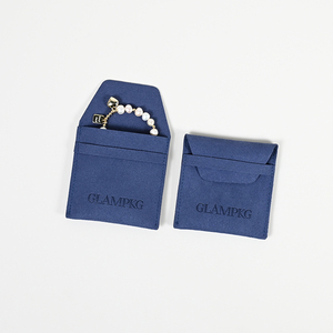 GLAMPKG Custom Logo <b>Envelope</b> <b>Gift</b> Pouch Bracelet Bangle Packaging Pouch Dust Bag Earing Microfiber Pouches - Product Image 2