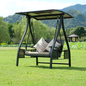 Chaise suspendue de jardin en aluminium coulé, imperméable, pour l'extérieur, double ou triple, pour patio, cour - Product Image 5