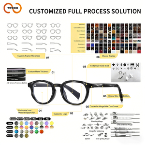 Lunettes TWOOO T1737, monture petite et polyvalente, style <span class=keywords><strong>littéraire</strong></span>, avec insert TR anti-lumière bleue, nouvelle arrivée, directement de l'usine - Product Image 5