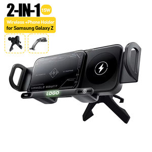 15W 90 °   <span class=keywords><strong>Cargador</strong></span> Inalámbrico para Automóvil con Soporte Giratorio y Sujeción Automática para Teléfono Celular, Compatible con Samsung Galaxy Z Fold y Flip - Product Image 1