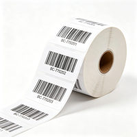 Etiquetas de Rollo de Código de Barras Personalizadas Haoxuan, Papel Térmico Directo, Impresión de Alta Velocidad, Adhesivos para Rastreo de Productos