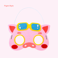 Masques pour les yeux en feutre pour enfants, motifs animaux de dessin animé (Tigre, Grenouille, Cerf, Chat, Ours), pour déguisements, fêtes et cosplay, articles de fête en gros