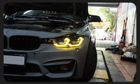 Phare avant bi-LED laser à double couleur Golden Eye pour BMW Série 3 F30 F35 2013-2018, ensemble de phares LED améliorés