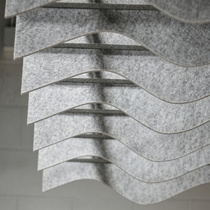 Proveedor de Fábrica, Placas Acústicas Suspendidas de Poliéster Ligeras, No Tóxicas, Resistentes a la Humedad, Clase I, Alto NRC - Product Image 4