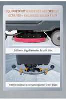 KUER-H85 Ride on Floor Scrubber Machine Outfit 85L Grand réservoir d'eau et disque de brosse de 560mm