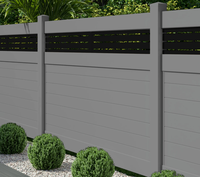 Pagar Privasi PVC Modern Premium dengan Kisi Horizontal Dekoratif
