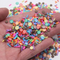 Faux pépites de bonbons en forme de haricots de 5 mm, garniture pour slime, décoration, 1 kg, fournitures pour slime, figurine artisanale, motif non toxique