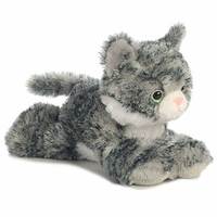 Jouet en peluche pour chat en tissu à rayures jaunes personnalisé, fabrication de jouets en peluche