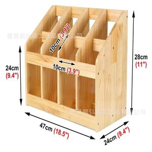 Home wooden multi-compartment <b>blanket</b> storage rack, multi-purpose yoga mat storage rack, fitness equipment carpet storage <b>box</b> - Product Image 4