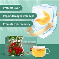 Sachets de thé détoxifiant pour le foie à marque privée, aux herbes chinoises et ingrédients naturels, pour le soin du foie et le soutien de la santé rénale