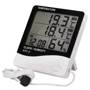 Kỹ Thuật Số Nhiệt Kế Đo Độ Ẩm Điện Tử LCD Nhiệt Độ Độ Ẩm Meter Trạm Thời Tiết Trong Nhà Ngoài Trời Đồng Hồ